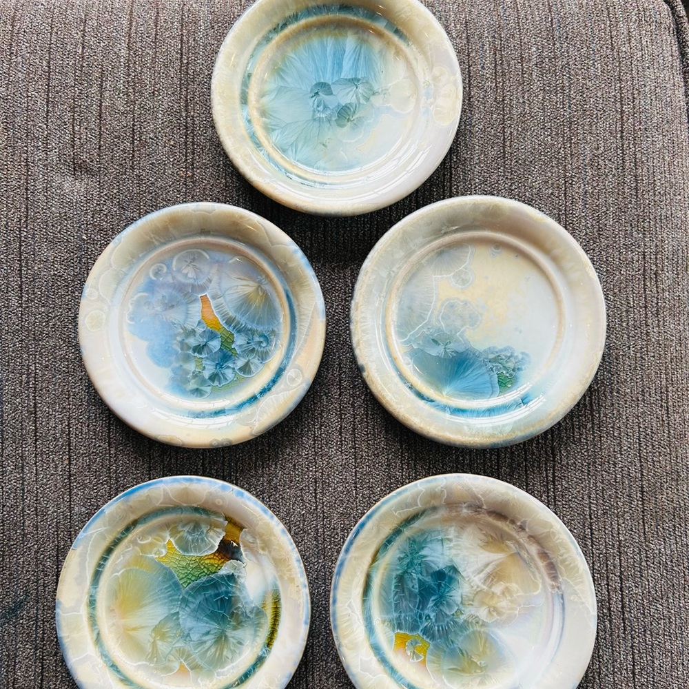 Set of 5 Artistic Handmade Plates